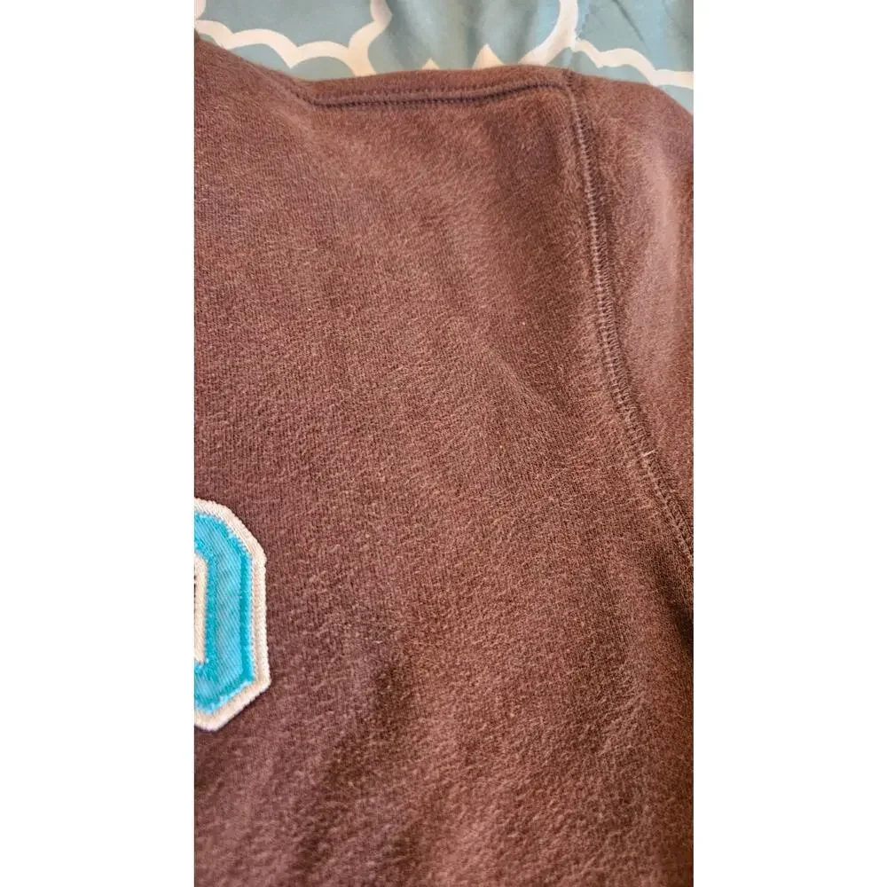 Gap Child Size Large Brown Long Sleeve Full Zip Closure Hooded Sweater